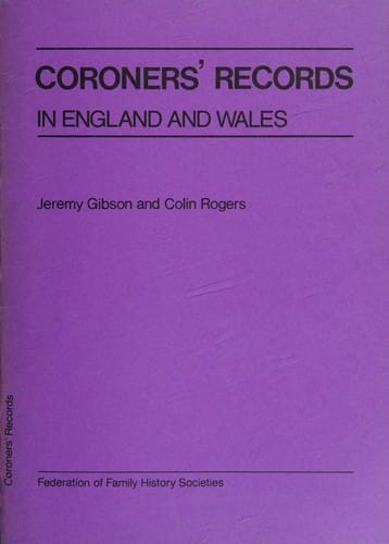 Coroners' records in England and Wales