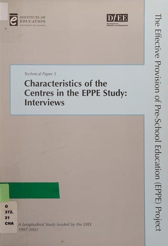 Characteristics of the centres in the EPPE study