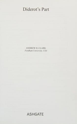Diderot's part