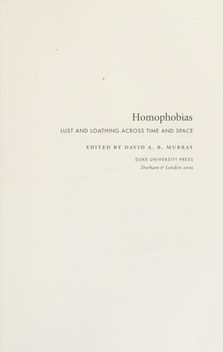 Homophobias