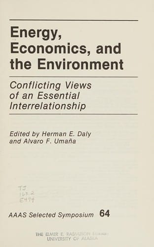 Energy, economics, and the environment