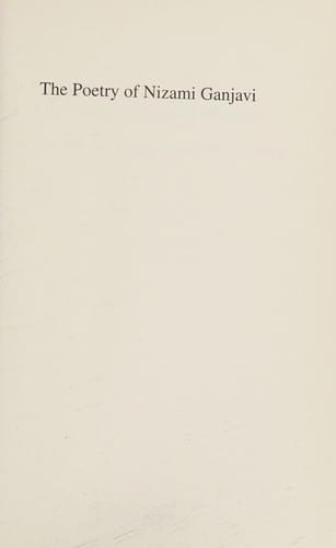 The poetry of Nizami Ganjavi