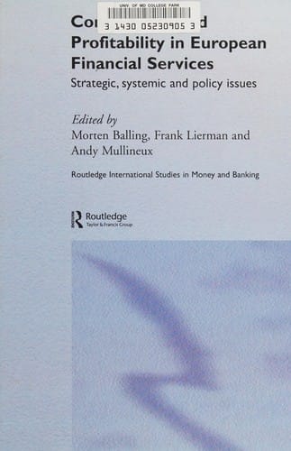 Competition and profitability in European financial services