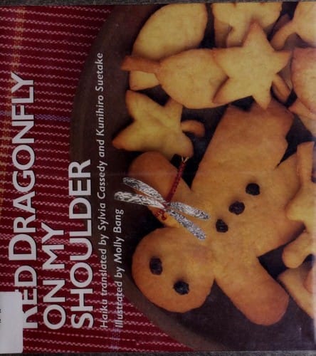 Red dragonfly on my shoulder