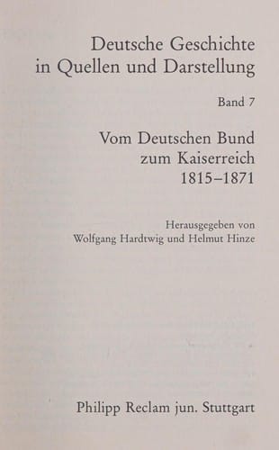 Deutsche Geschichte in Quellen und Darstellung
