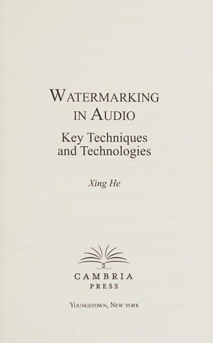 Watermarking in audio