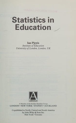 Statistics in education