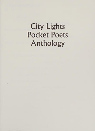 City Lights pocket poets anthology