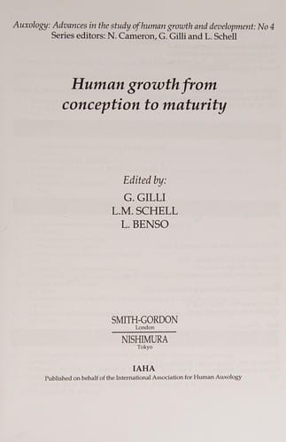 Human growth from conception to maturity