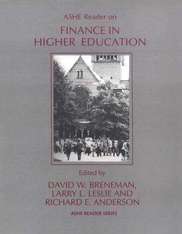 ASHE reader on finance in higher education