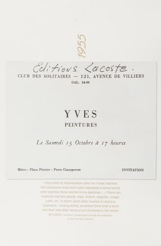 Yves Klein USA