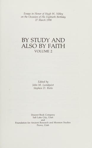 By study and also by faith