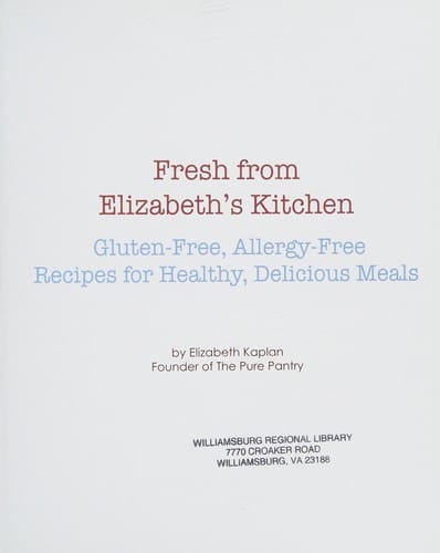 Fresh from Elizabeth's kitchen