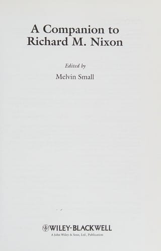 A companion to Richard M. Nixon