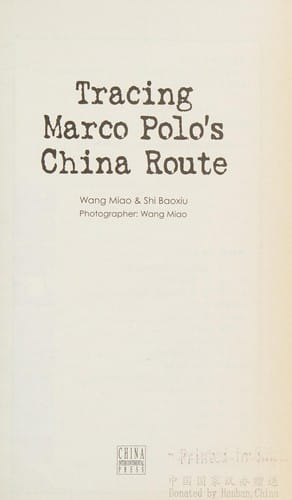 Tracing Marco Polo's China route