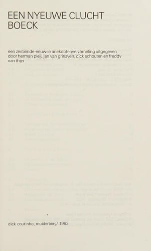Een Nyeuwe clucht boeck