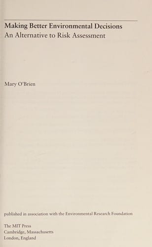 Making better environmental decisions