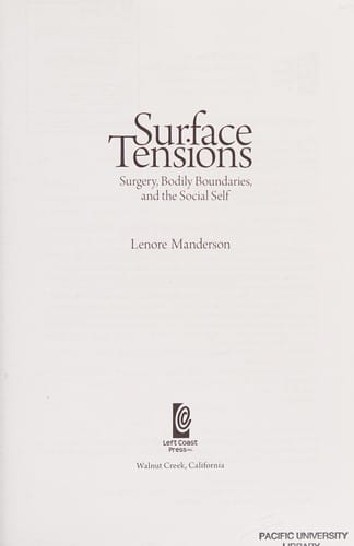 Surface tensions