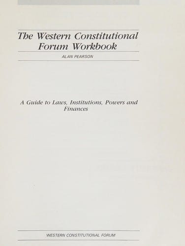 The Western Constitutional Forum workbook