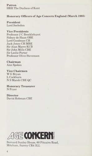 The Age Concern England handbook