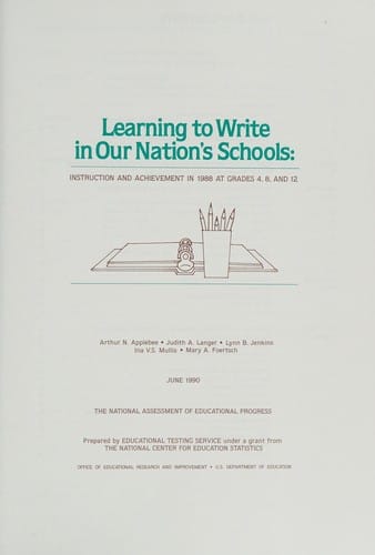 Learning to write in our nation's schools