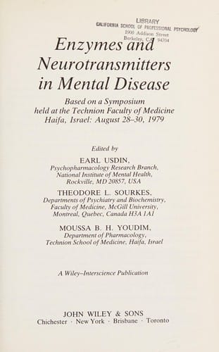 Enzymes and neurotransmitters in mental disease