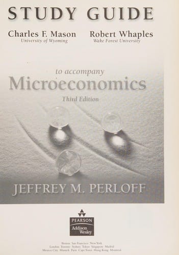 Study Guide to accompany Microeconomics