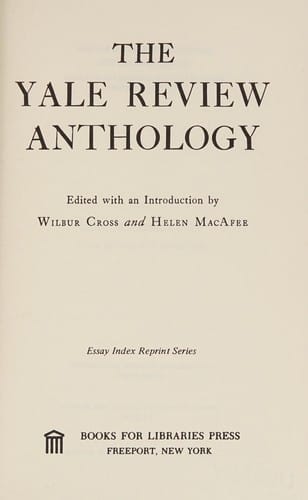 The Yale review anthology