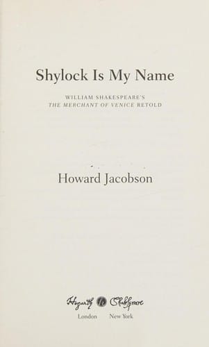 Shylock is my name