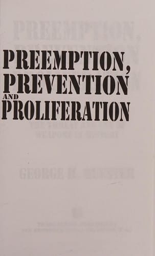 Preemption, prevention and proliferation
