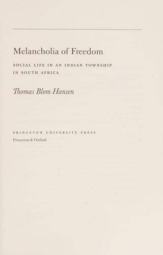 Melancholia of freedom