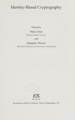 Identity-based cryptography