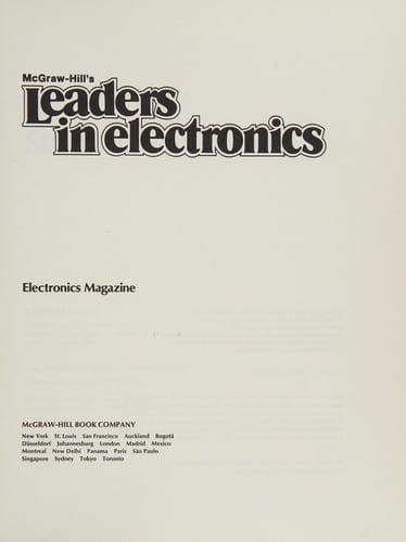 McGraw-Hill's leaders in electronics