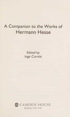 A companion to the works of Hermann Hesse