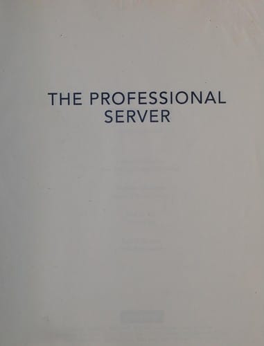 The professional server