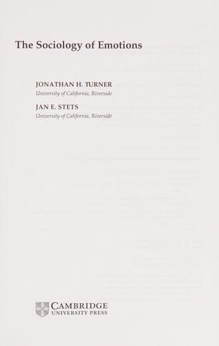 SOCIOLOGY OF EMOTIONS