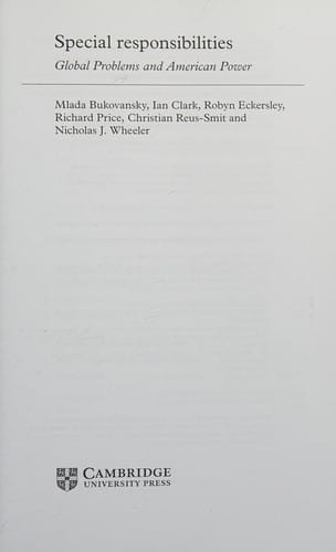 Special responsibilities