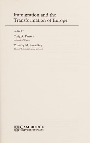 Immigration and the transformation of Europe