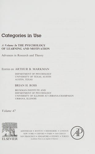 Categories in use
