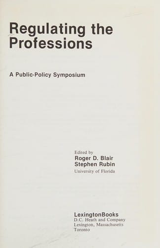 Regulating the professions