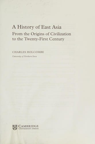 A history of East Asia