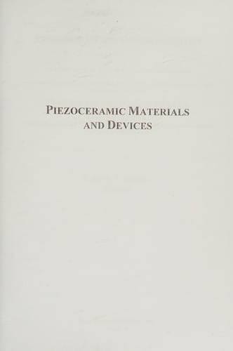Piezoceramic materials and devices