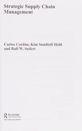 Strategic supply chain management