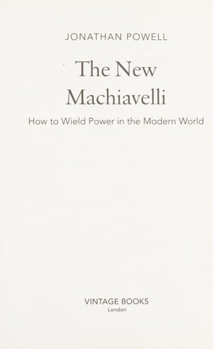 The new Machiavelli