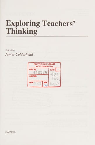Exploring teachers' thinking
