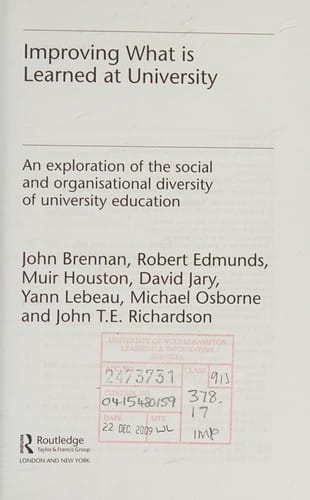 Improving what is learned at university
