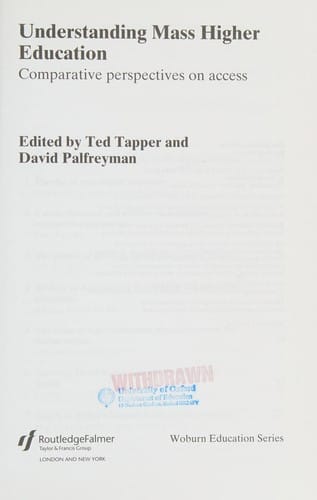 Understanding mass higher education