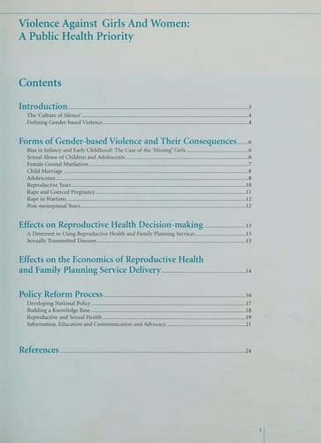 Violence against girls and women