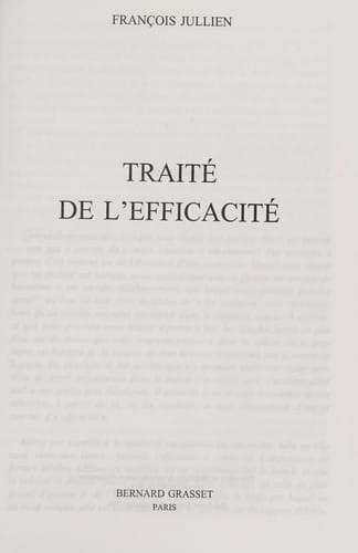 Traité de l'efficacité
