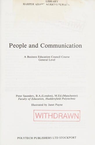 People and communication